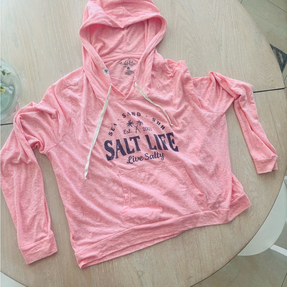 Salt Life Hoodie with Navy Logo